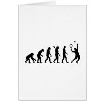 Jugador de tenis de la evolución felicitaciones