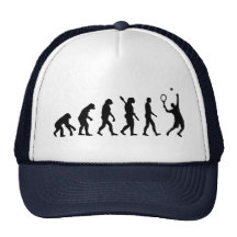 Jugador de tenis de la evolución gorro de camionero