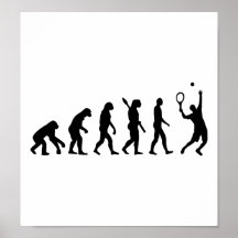 Jugador de tenis de la evolución impresiones