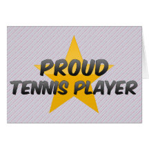 Jugador de tenis orgulloso felicitacion 