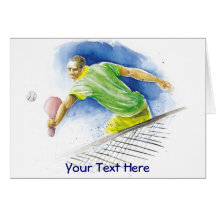 Jugador de tenis tarjeta