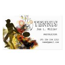 Jugador de tenis tarjeta de negocio