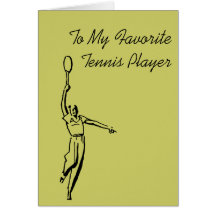 Jugador de tenis tarjeton