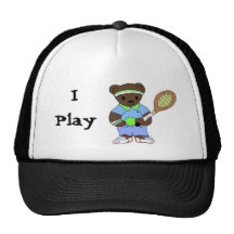 Jugador de tenis Teddybear Gorras De Camionero