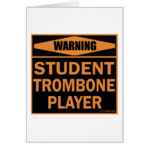 Jugador de Trombone del estudiante Tarjetón