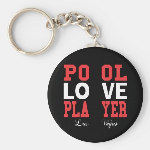 Jugador del amor de la piscina llavero personalizado