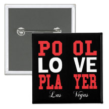 Jugador del amor de la piscina pins