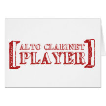 Jugador del Clarinet del alto Felicitación