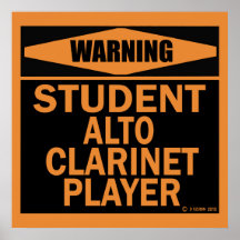 Jugador del Clarinet del alto Impresiones