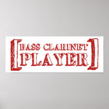 Jugador del clarinete bajo poster
