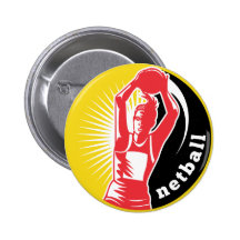 Jugador del Netball que pasa la bola Pin