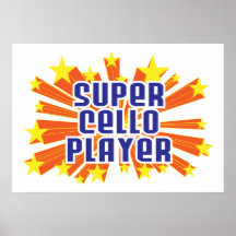 Jugador estupendo del violoncelo poster