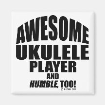 Jugador impresionante del Ukulele Imán De Frigorífico
