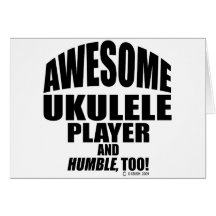 Jugador impresionante del Ukulele Tarjeton