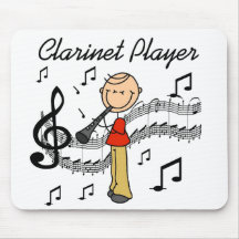 Jugador Mousepad del Clarinet Alfombrilla De Ratones