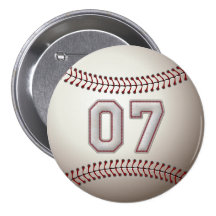 Jugador número 07 - el béisbol fresco cose los per pins
