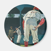 Jugadores de béisbol del vintage imanes  