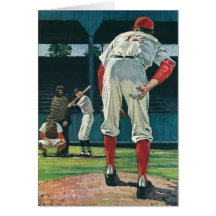 Jugadores de béisbol del vintage tarjeton