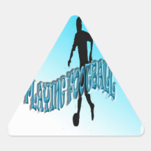 Jugar a fútbol pegatina triangulo personalizadas