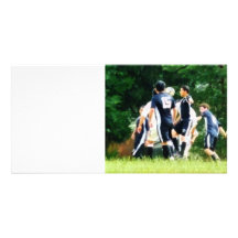 Jugar a fútbol tarjeta fotografica  