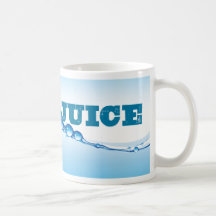 Jugo azul del idiota taza de café