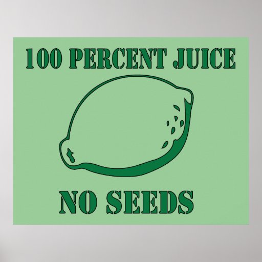 Jugo ningunas semillas impresiones