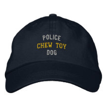 Juguete del Chew del perro policía Gorras De Béisbol Bordadas