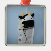 Juguete feliz de la vaca ornamento de navidad