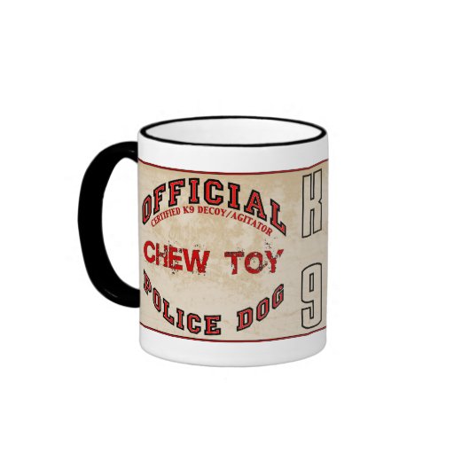Juguete oficial del Chew del perro policía Taza