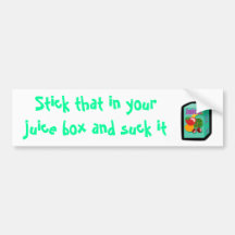 juice_box, palillo que en su caja del jugo y suc… pegatina de parachoque