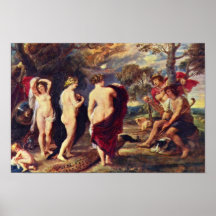 Juicio de París de Rubens Peter Paul Poster