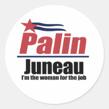 Juneau soy la mujer para el trabajo pegatina