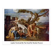 Júpiter consolidó por la cabra de Nicolás Poussin Postales