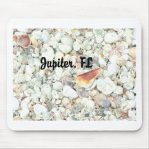 Júpiter, Seashells Mousepad de la Florida Alfombrillas De Raton