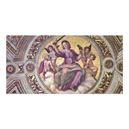 Justitia Tondo de Raffael (la mejor calidad) Tarjeta Fotográfica Personalizada