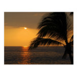 Kailua Kona, Hawaii, postal de la puesta del sol