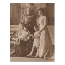 KAISER Wilhelm Ii y hija y nietos #041D Postal