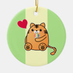 Kanji del amor del tigre ornamento para arbol de navidad