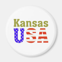 ¡Kansas los E.E.U.U.! Imanes Para Frigoríficos