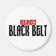 Karate de la correa negra de Kendo Imán De Frigorífico