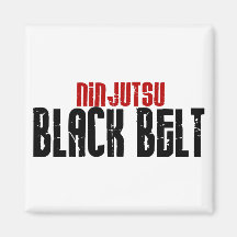 Karate de la correa negra de Ninjutsu Imán Para Frigorifico