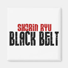 Karate de la correa negra de Shorin Ryu Imanes Para Frigoríficos
