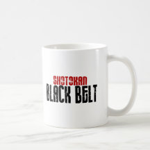 Karate de la correa negra de Shotokan Taza De Café