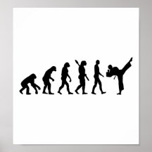 Karate de la evolución kickboxing posters