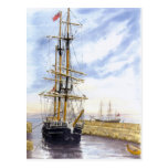 "Kaskelot entra en postal del puerto de Charlestow