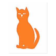 Katze cat orange postkarten