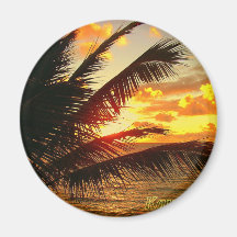 Kauai Hawaii en el amanecer Iman Para Frigorífico