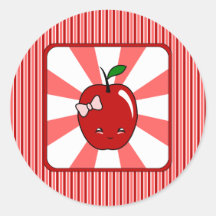 Kawaii Apple (chica) Etiqueta