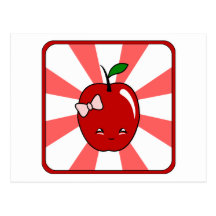 Kawaii Apple (chica) Postales
