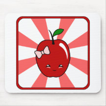 Kawaii Apple (chica) Tapetes De Ratones